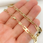 Load image into Gallery viewer, 5012954. 14K Solid Yellow Gold Flat Bars Chain
