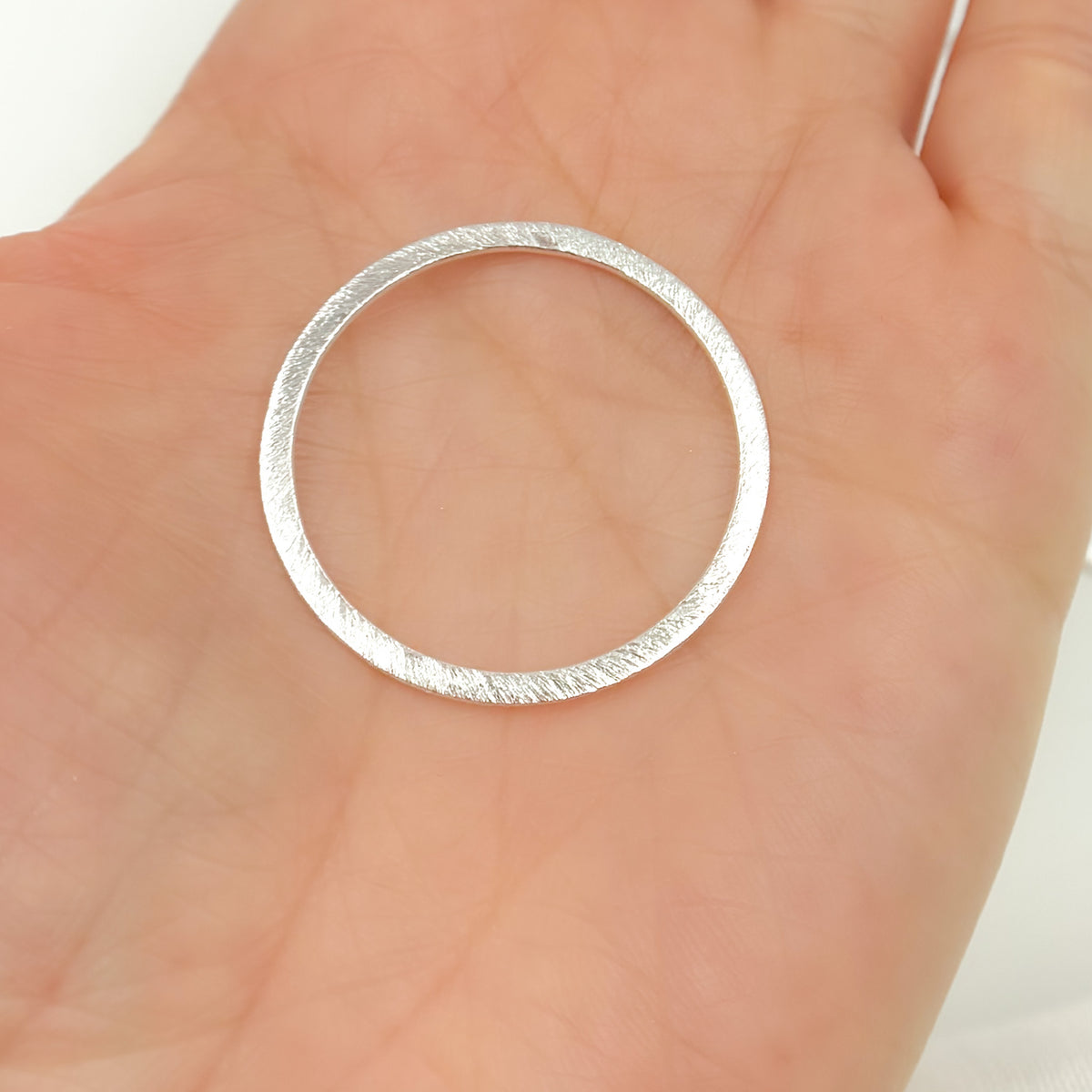 White Sterling Silver Ring Connector