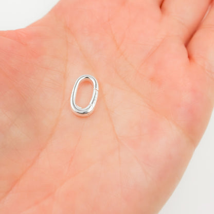 Shop Now White Sterling Silver Oval Clasp