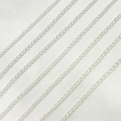 Sterling Silver Curb Cable Chain