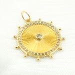 Load image into Gallery viewer, 14K Solid Gold Diamond Circle Charm. GDP446
