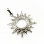 Load image into Gallery viewer, DP271. Diamond Sterling Silver Sun Pendant
