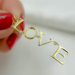 Load image into Gallery viewer, 14k Solid Gold Diamond Love Word Charm. GDP25
