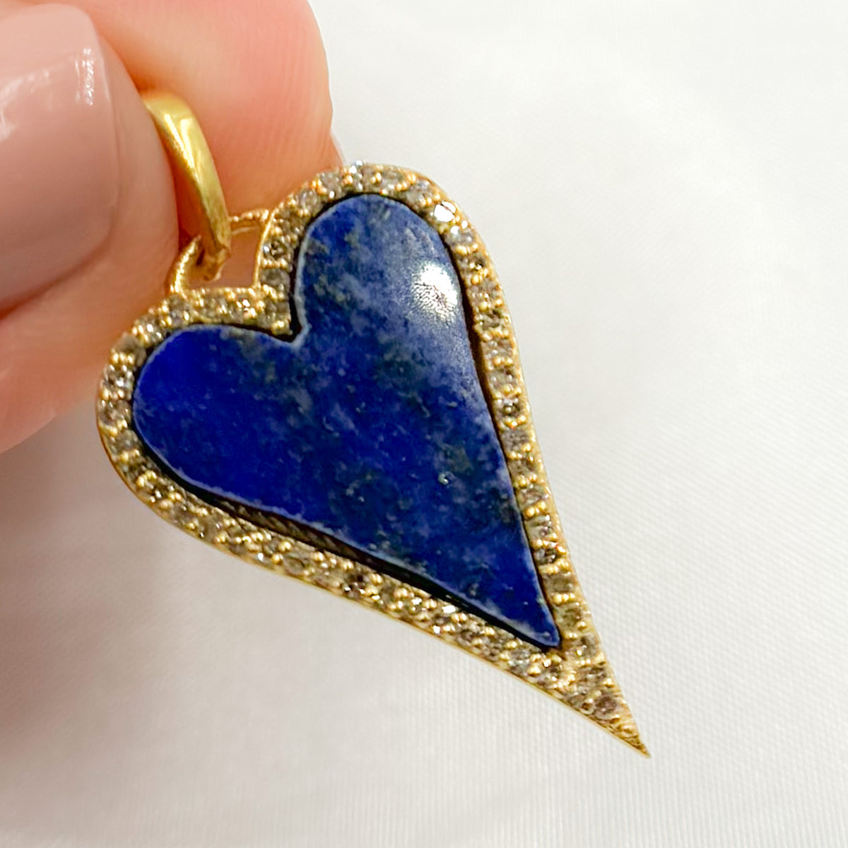 Sterling Silver Heart Stone Pendant