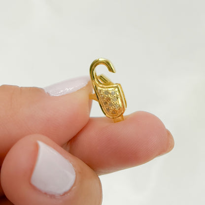 DC615. Diamond Sterling Silver Lobster Clasp