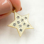 Load image into Gallery viewer, DP776A. Diamond Sterling Silver Star Enamel Pendant
