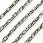 Load image into Gallery viewer, Z102OX. Oxidized Sterling Silver Diamond Cut Oval Link Chain
