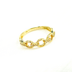 Load image into Gallery viewer, 14K Solid Gold Diamond Chain Ring. RFA17125
