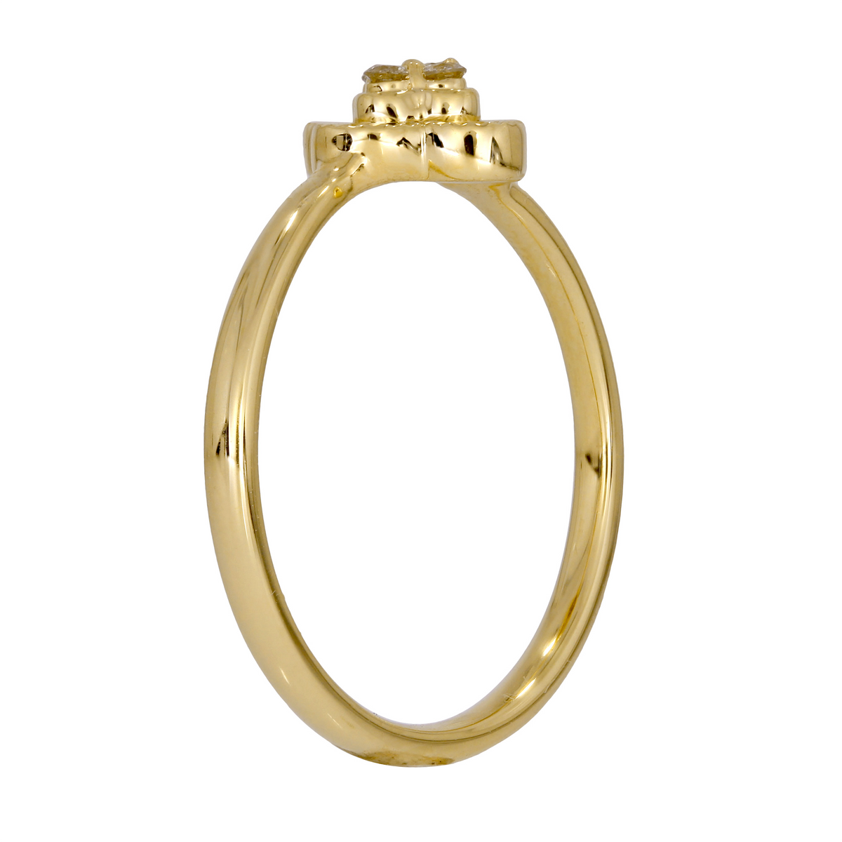 Gold Diamond Flower Rings