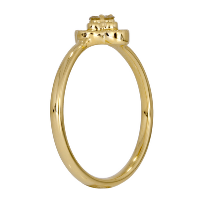 Gold Diamond Flower Rings