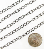 Load image into Gallery viewer, Black Rhodium 925 Sterling Silver Oval Link Chain. BR31
