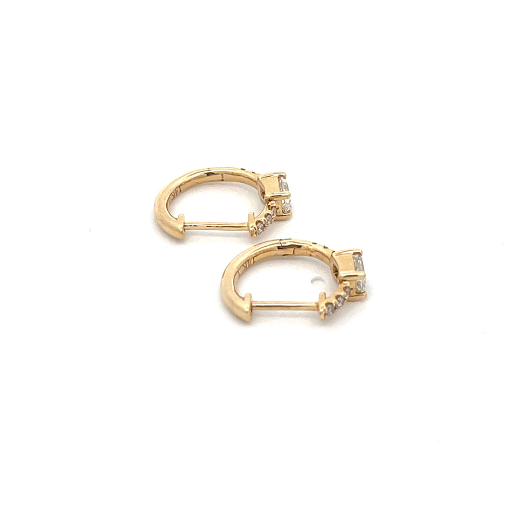 EHI56727. 14k Solid Gold Diamond Huggies