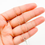 Load image into Gallery viewer, 025R01T5J080WG18K. 18K White Solid Gold Cable Chain
