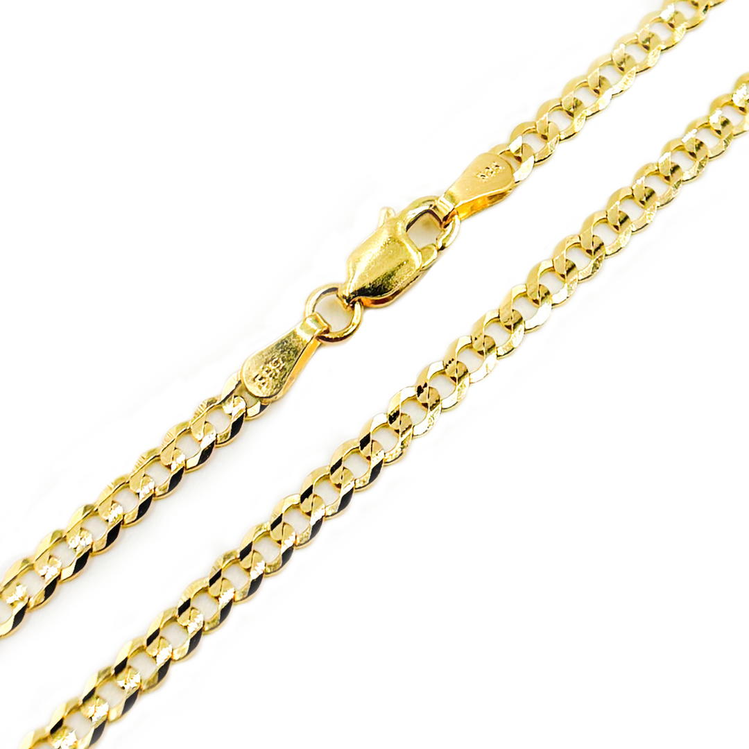060R13FG1T2A9L001. 14K Solid Gold Cuban Curb Chain