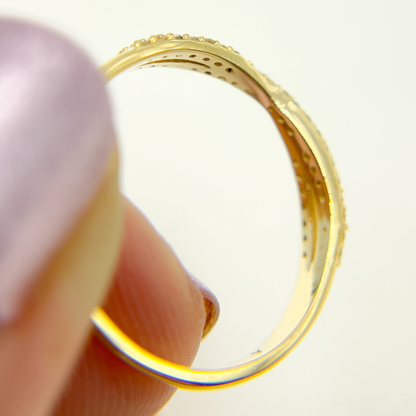 14K Solid Gold Diamond Ring.
