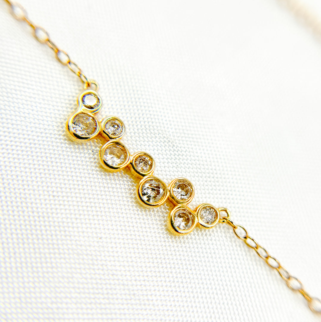 14K Solid Gold Diamond Necklace. NFD70251