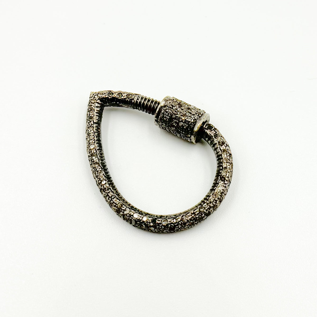 Buy Now Diamond Sterling Silver Drop Carabiner Clasp