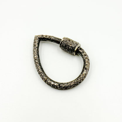 Buy Now Diamond Sterling Silver Drop Carabiner Clasp