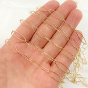 Sterling Silver Diamond Cut Oval Link Chain