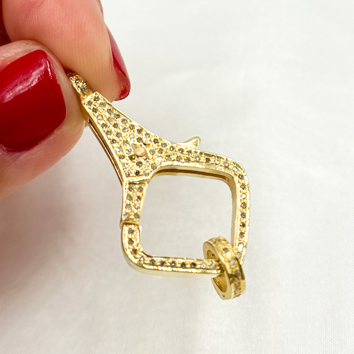 Shop Now Diamond Sterling Silver Fancy Trigger Clasp