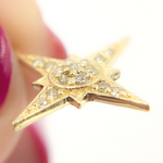 Load image into Gallery viewer, 14k Solid Gold Diamond Star Charm. GDP461
