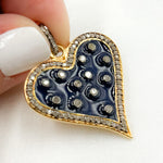 Load image into Gallery viewer, DP196A. Diamond Sterling Silver Heart Enamel Pendant
