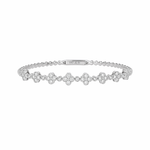 Load image into Gallery viewer, BNL68567W. 14K Solid White Gold Diamond Bangle