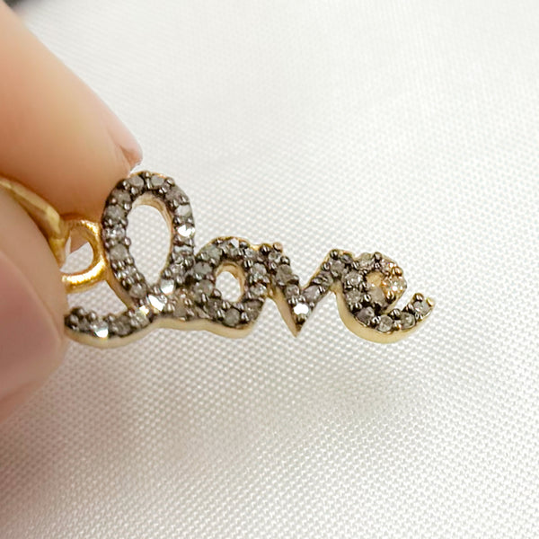 Diamond Sterling Silver Love Pendant
