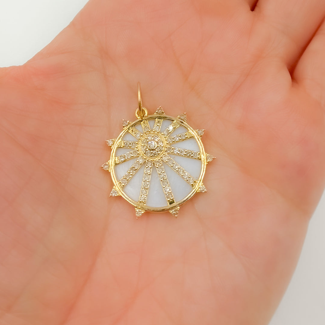 GDP641. 14K Solid Gold Round Pendant