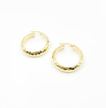 Load image into Gallery viewer, GER5. 14K Solid Gold Hollow Hoop Earrings