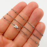 Load image into Gallery viewer, 444OX Necklace. Oxidized Sterling Silver Satellite Necklace
