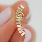 Load image into Gallery viewer, 14K Gold Baguette Diamond Fancy Stud Earrings