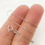 Load image into Gallery viewer, 025R01T5WG. 14K Solid White Gold Cable Chain
