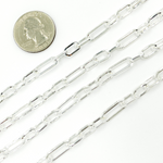 Load image into Gallery viewer, 925 Sterling Silver Flat Paper Clip Chain. V140SS
