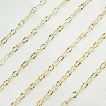 Load image into Gallery viewer, 14k Solid Gold Diamond Cut Oval Link Chain.  030FVBF22byFt
