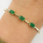Load image into Gallery viewer, CB96494. 14K Solid Gold Gemstone Bangle