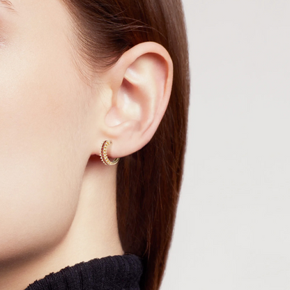 14k Solid Gold Diamond and Gemstones Dangle Earring