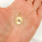 Load image into Gallery viewer, GDP271. 14K Solid Gold Diamond Round Charm
