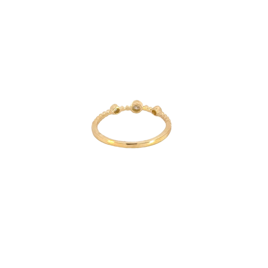 14K Solid Gold Diamond Ring. RAB00956