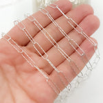 Load image into Gallery viewer, Y79DCSS. Sterling Silver Diamond Cut Paperclip Chain
