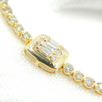 Load image into Gallery viewer, 14k Solid Gold Diamond Bracelet. TJ0017
