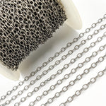 Load image into Gallery viewer, 417OX. Oxidized Sterling Silver Twisted Oval Link Chain
