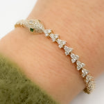Load image into Gallery viewer, BFR60931EM. 14k Solid Gold Diamond and Emerald Bracelet