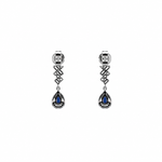 Load image into Gallery viewer, ER414895. 14k Solid Gold Diamond and Gemstone Fancy Dangle Earrings