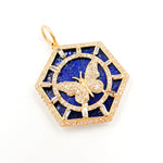 Load image into Gallery viewer, Buy Now 14K Gold Hexagon Butterfly Pendant