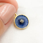 Load image into Gallery viewer, DC223A. Diamond Sterling Silver Round Enamel Charm
