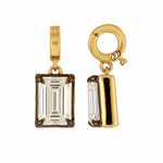 Load image into Gallery viewer, CML00406. 14K Solid Gold Geometric Rectangle Diamond Charm