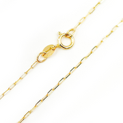 14K Solid Gold Paperclip Chain