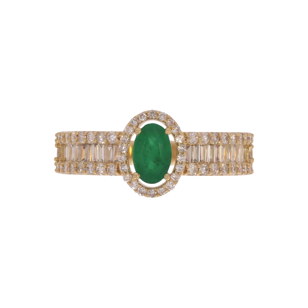 CR97175. 14K Solid Gold Diamond and Gemstone Ring