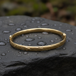Load image into Gallery viewer, Bangle19. 14K Solid Gold Matte Textured Bangle